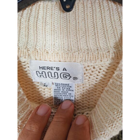 Here's A Hug Women's Cotton Blend Turtleneck Sweater Large - Picture 6 of 6